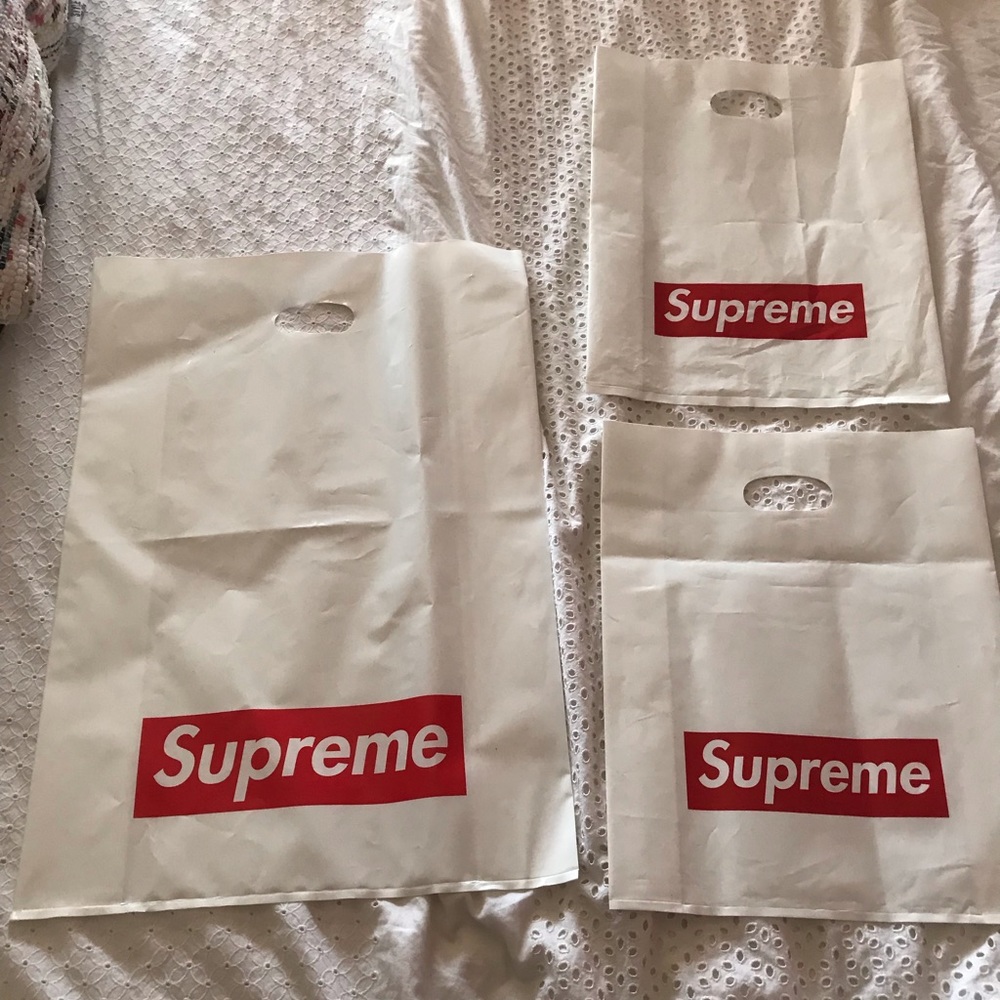 2/$20 large and small supreme shopping bags